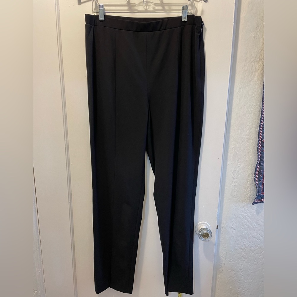 1 Slate front slit stretch crepe pant
